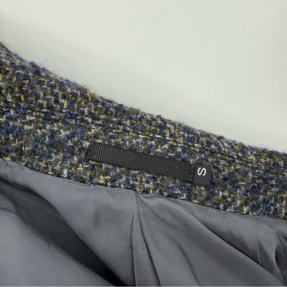 BLK DNM Tweed Double Breasted Wool Blend Blazer Size S - Picture 3 of 11